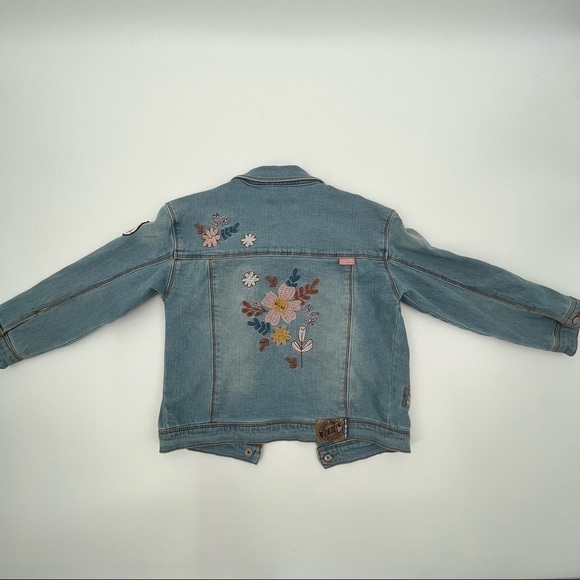 SOURIS MINI Girls Embroidered Jean Jacket with Patches button down size: 6 - Picture 3 of 12